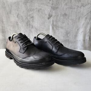 Sorel Waterproof Shoes Mens Size 9.5 Black Leather Wingtip Oxford Madson